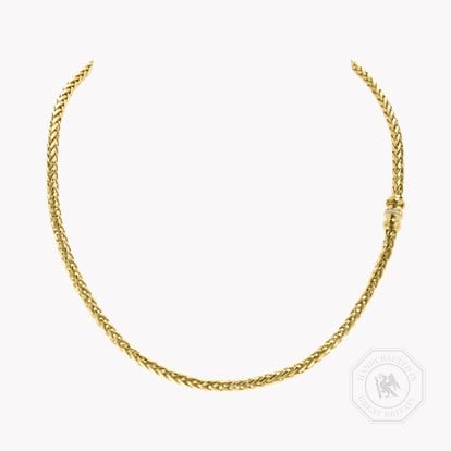 Handmade English Chain 42cm Light Chain Necklace in 18ct Yellow Gold