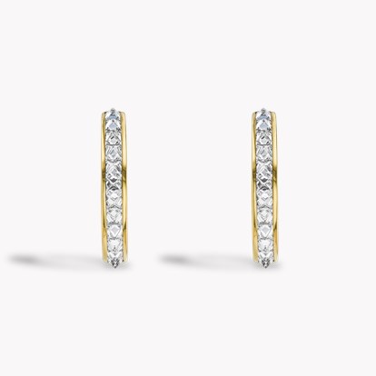 RockChic 1.92ct Medium Inverted Diamond Hoop Earrings