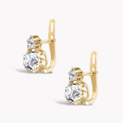 Victorian 2.32ct Diamond Drop Earrings