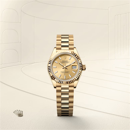 Lady-Datejust, Oyster, 28 mm, yellow gold watch