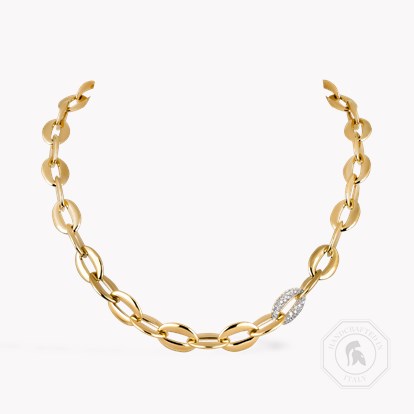 Valkyrie 1.193ct Diamond Oval Chain Link Small Necklace