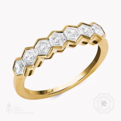 Honeycomb 1.24ct Diamond Seven Stone Ring in 18ct Yellow Gold