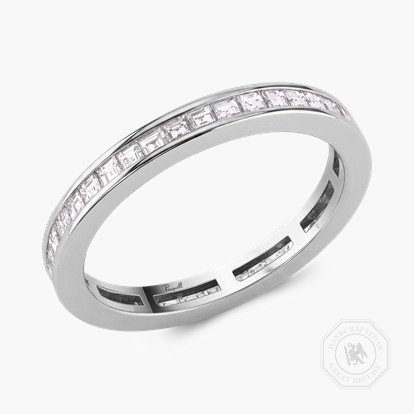 Carré Cut 0.88ct Diamond Half Eternity Ring
