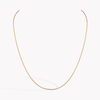 Medium Rope Style Chain (45cm) 0.02ct in 18ct Yellow Gold 