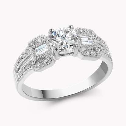 Art Deco 0.33ct Old European Cut Diamond Ring