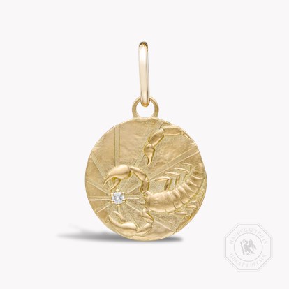 Scorpio Pendant Charm 0.08ct in 18ct Yellow Gold