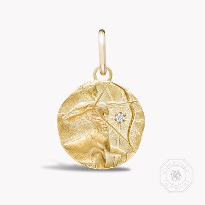 Sagittarius Pendant Charm 0.08ct in 18ct Yellow Gold