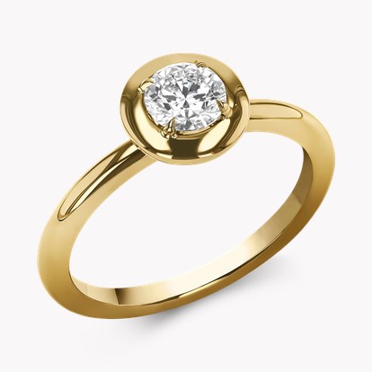 Skimming Stone 0.50ct Diamond Solitaire Ring in 18ct Yellow Gold