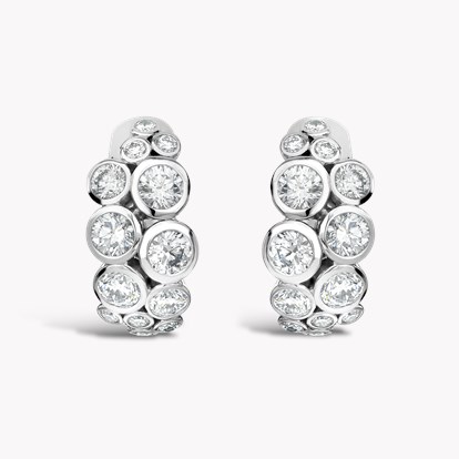 Bubbles Diamond Hoop Earrings
