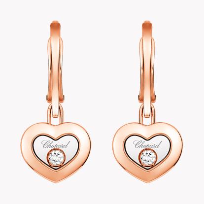 Chopard Happy Diamonds Drop Earrings 0.10ct in 18ct Rose Gold
