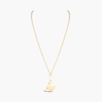 Letter W Diamond Pendant Charm