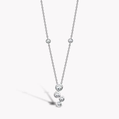 Bubbles Diamond Drop Pendant 0.67ct in 18ct White Gold