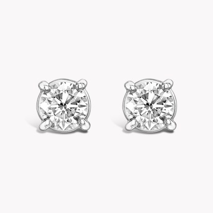 Brilliant Cut Diamond Stud Earrings 3.02ct in 18ct White Gold