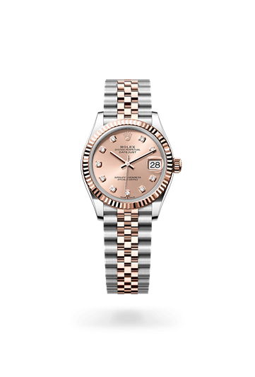 Datejust 31 * Oyster, 31 mm, Oystersteel and Everose gold with a Rosé-colour set with diamonds Fluted bezel and Jubilee, five-piece links bracelet