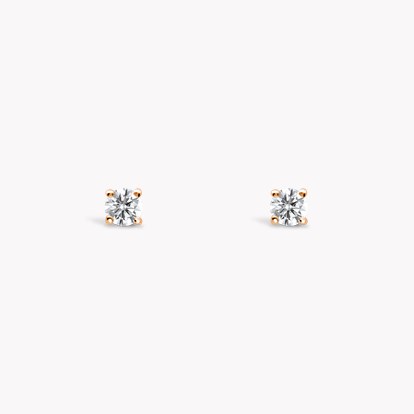 Diamond Stud Earrings 0.20ct in 18ct Rose Gold