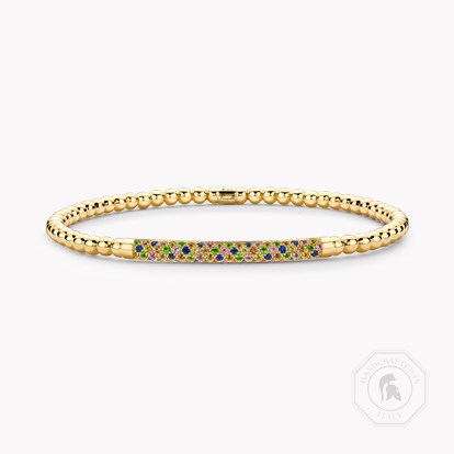 Bohemia Multi-Coloured Sapphire and Tsavorite Expandable Bangle