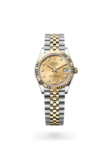 Datejust 31 * Oyster, 31 mm, Oystersteel and yellow gold with a Silver set with diamonds Fluted bezel and Jubilee, five-piece links bracelet