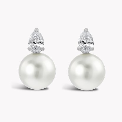 South Sea Pearl Earrings in 18ct White Gold