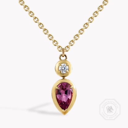 Skimming Stone 2.66 Kitulo Garnet and Diamond Pendant