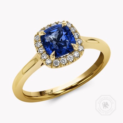 Celestial 1.45ct Sapphire and Diamond Cluster Ring in 18ct Yellow Gold