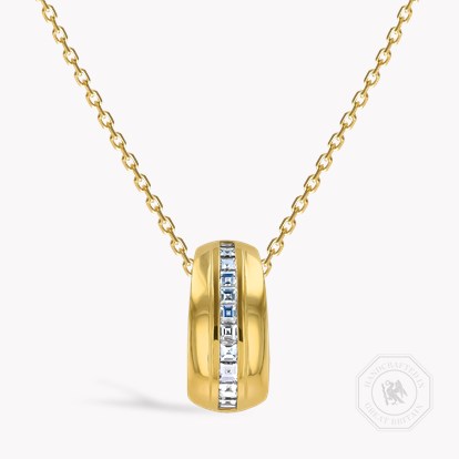 Manhattan 0.24ct Single Row Diamond Pendant in 18ct Yellow Gold