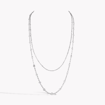 Edwardian Old Cut 18.50ct Diamond Chain Necklace