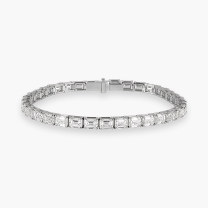 Emerald Cut 18.18ct Diamond Line Bracelet