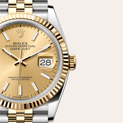 Datejust 36, Oyster, 36 mm, Oystersteel and yellow gold watch