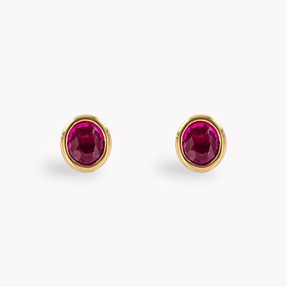 Oval Cut 1.30ct Pink Sapphire Stud Earrings