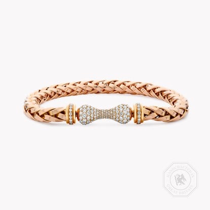 Handmade English Chain 19cm Heavy Chain Bracelet in 18ct Rose Gold