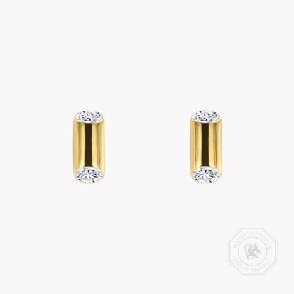 Eclipse 0.58ct Diamond Stud Earrings in 18ct Yellow Gold