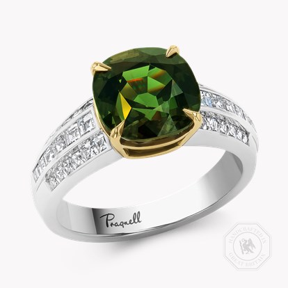 Masterpiece 4.24ct Cushion Cut Sri Lankan Alexandrite and Diamond Ring in Platinum and 18ct Yellow Gold