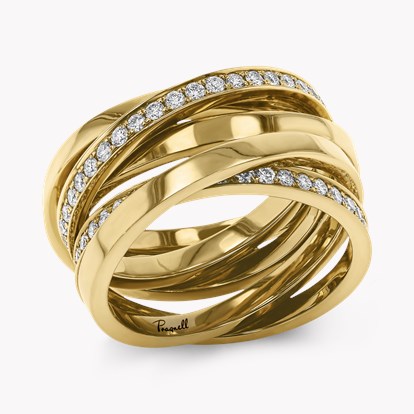 Multi-Row Diamond Ring 1.26ct in 18ct Yellow Gold