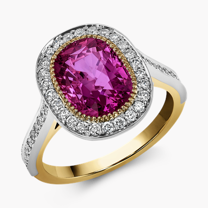 Masterpiece Parisienne Burmese Ruby Ring 3.72ct in 18ct Yellow Gold & Platinum