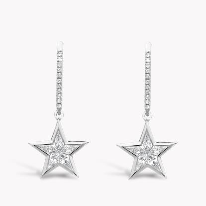 RockStar Diamond Drop Earrings 0.75ct in White Gold