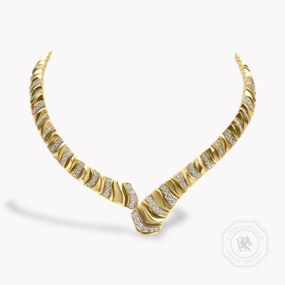 Masterpiece Brilliant Cut 7.34ct Diamond Dune Necklace