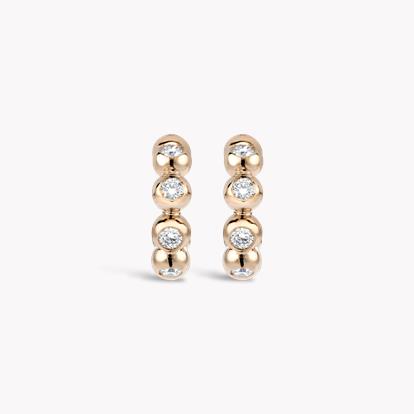 Bohemia Diamond Hoop Earrings 0.21ct in Rose Gold