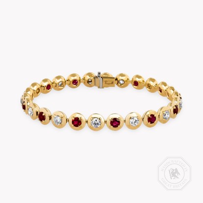 Skimming Stone 2.86ct Burma Ruby and Diamond Bracelet