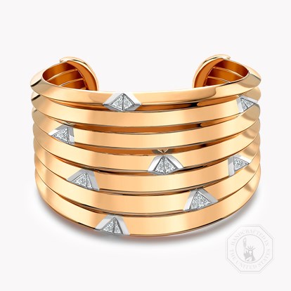 Masterpiece 1.79ct Interspersed Diamond Wide Bangle