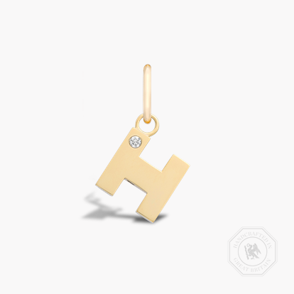 Letter H Diamond Pendant Charm