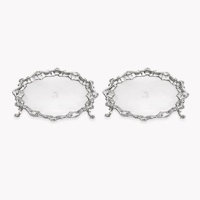 Silver George III Pair of Salvers Richard Rugg, 1765