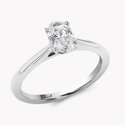 Gaia 0.70ct Oval Cut Diamond Ring in Platinum