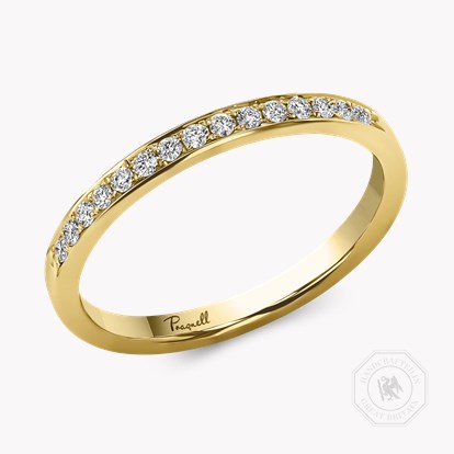 Brilliant Cut Diamond Half Eternity Ring 0.15CT in 18CT Yellow Gold
