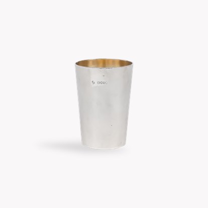Silver Antique Beaker with Gilt Interior