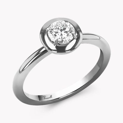 Skimming Stone 0.50ct Brilliant Cut Diamond Ring in Platinum
