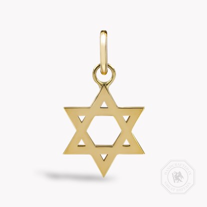 Star of David Gold Pendant Charm