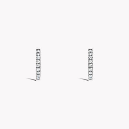 Brilliant Cut Diamond Hoop Earrings