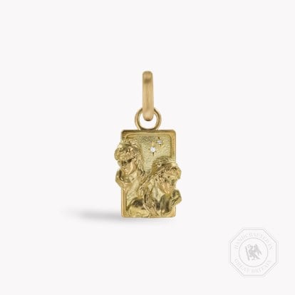 Zodiac Diamond Gemini Pendant Charm