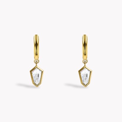 RockChic 1.22ct Inverted Kite Diamond Hoop Earrings