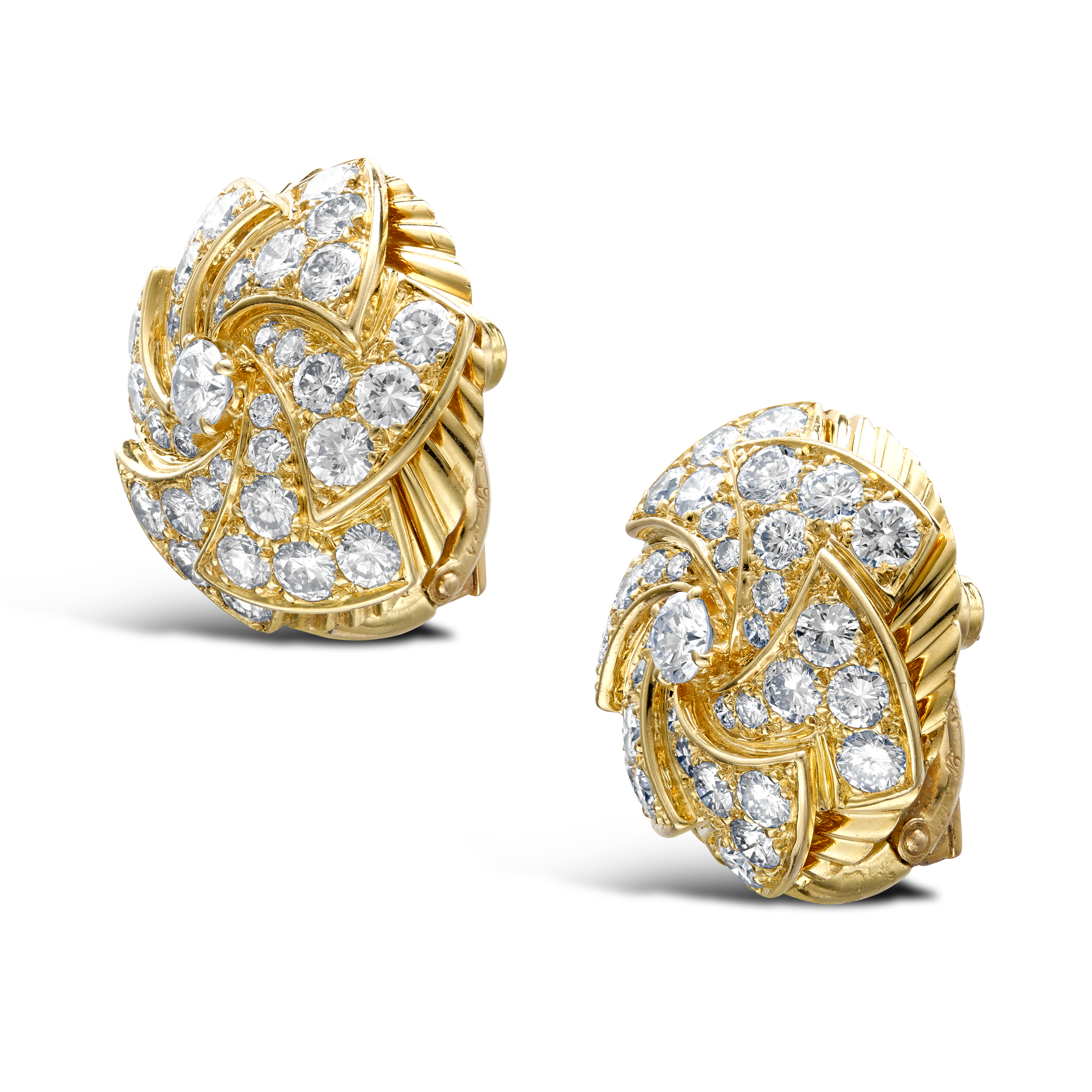 Fope Prima 18ct White Gold Pave Set Diamond Stud Earrings
